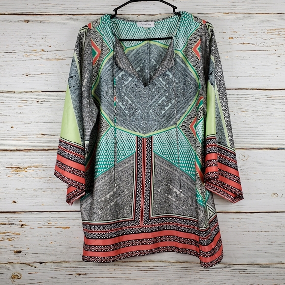 Calvin Klein Tops - Calvin Klein Print Tunic Blouse